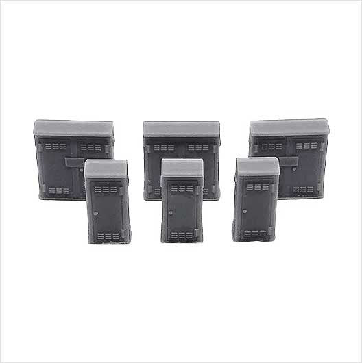 OO Scale Ready to Paint Virgin Media Fibre Cabinet - Mixed (6 pack)