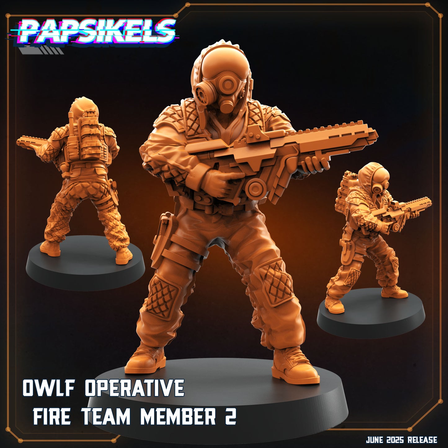 Aliens Vs Humans - Dark Space I OWLF Operative Fire Team Units - Papsikels, 28mm / 32mm Mini for TTRPG Gaming, Alien RPG