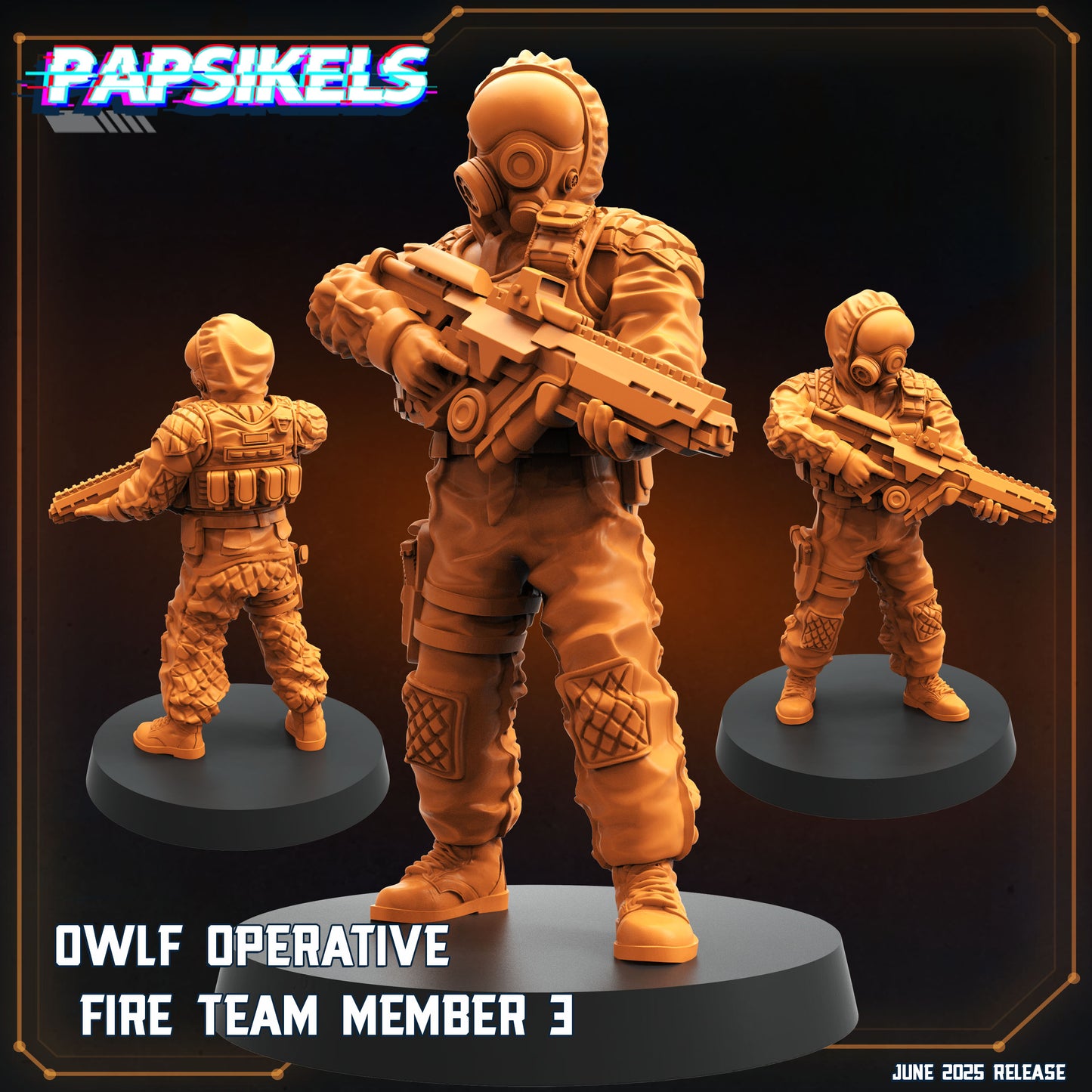 Aliens Vs Humans - Dark Space I OWLF Operative Fire Team Units - Papsikels, 28mm / 32mm Mini for TTRPG Gaming, Alien RPG