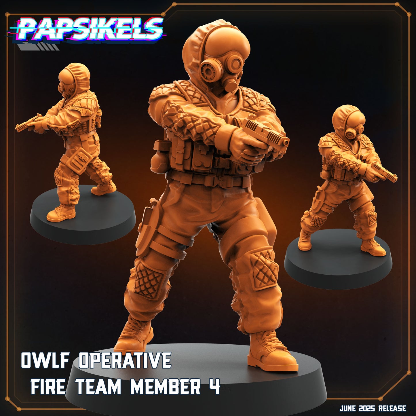 Aliens Vs Humans - Dark Space I OWLF Operative Fire Team Units - Papsikels, 28mm / 32mm Mini for TTRPG Gaming, Alien RPG