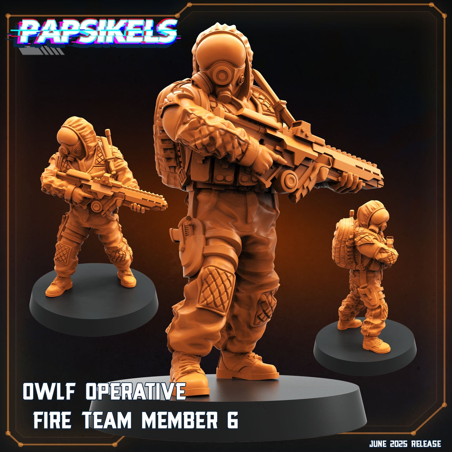 Aliens Vs Humans - Dark Space I OWLF Operative Fire Team Units - Papsikels, 28mm / 32mm Mini for TTRPG Gaming, Alien RPG
