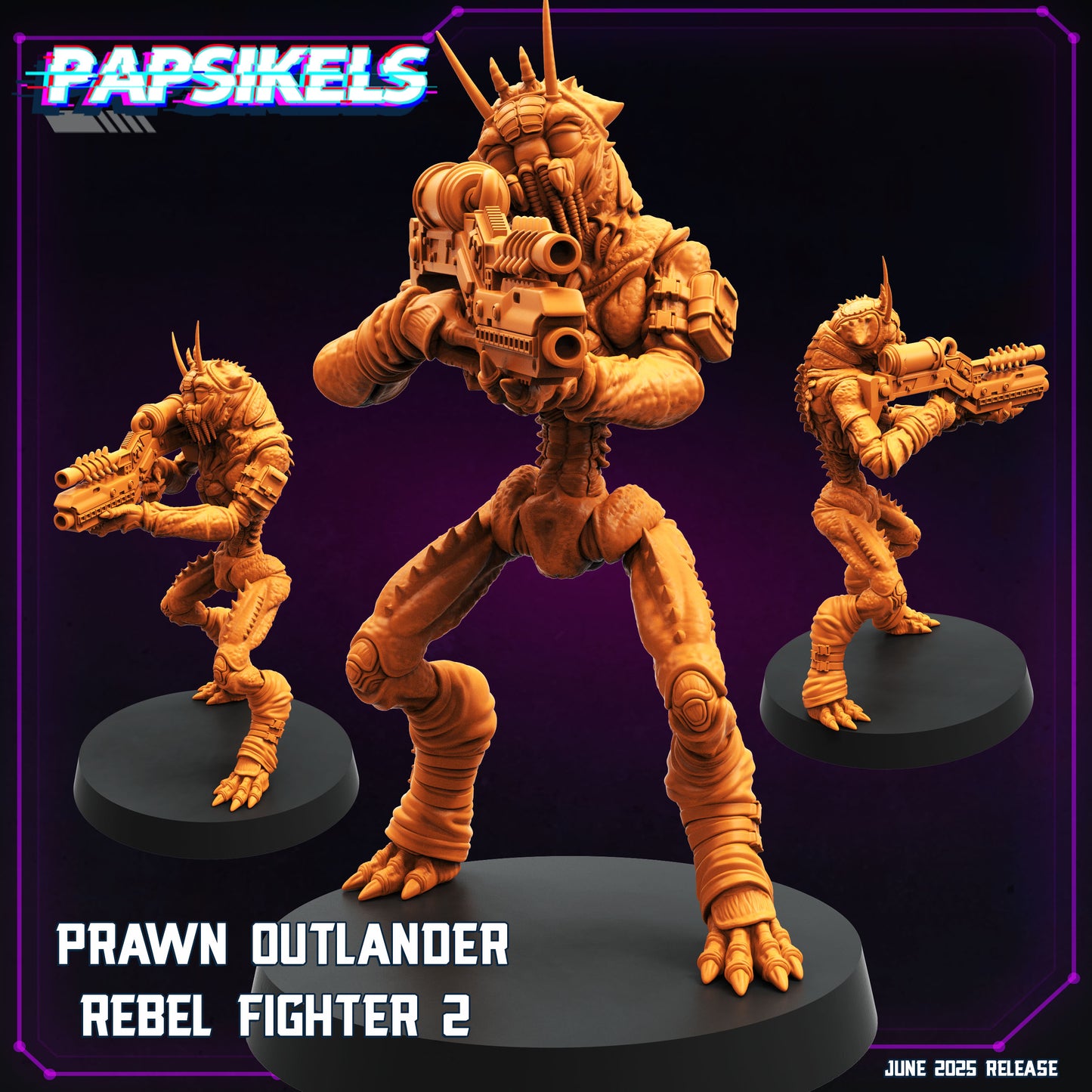 Cyberpunk, Prawn Outlander Rebel Fighter - District 9 Fan Art, Papsikels, 28mm or 32mm Mini for RPG, TTRPG, Wargaming