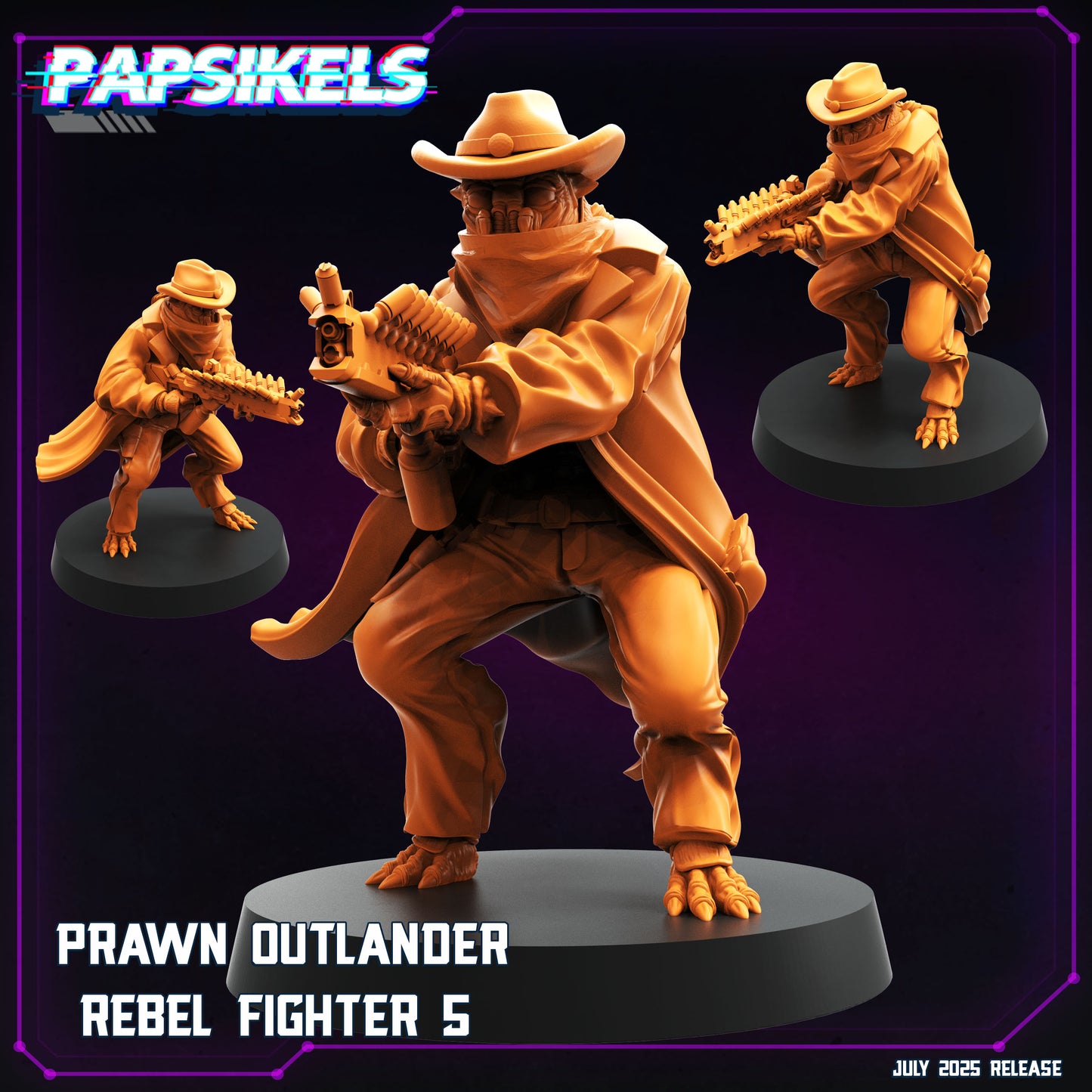 Cyberpunk, Prawn Outlander Rebel Fighter - District 9 Fan Art, Papsikels, 28mm or 32mm Mini for RPG, TTRPG, Wargaming