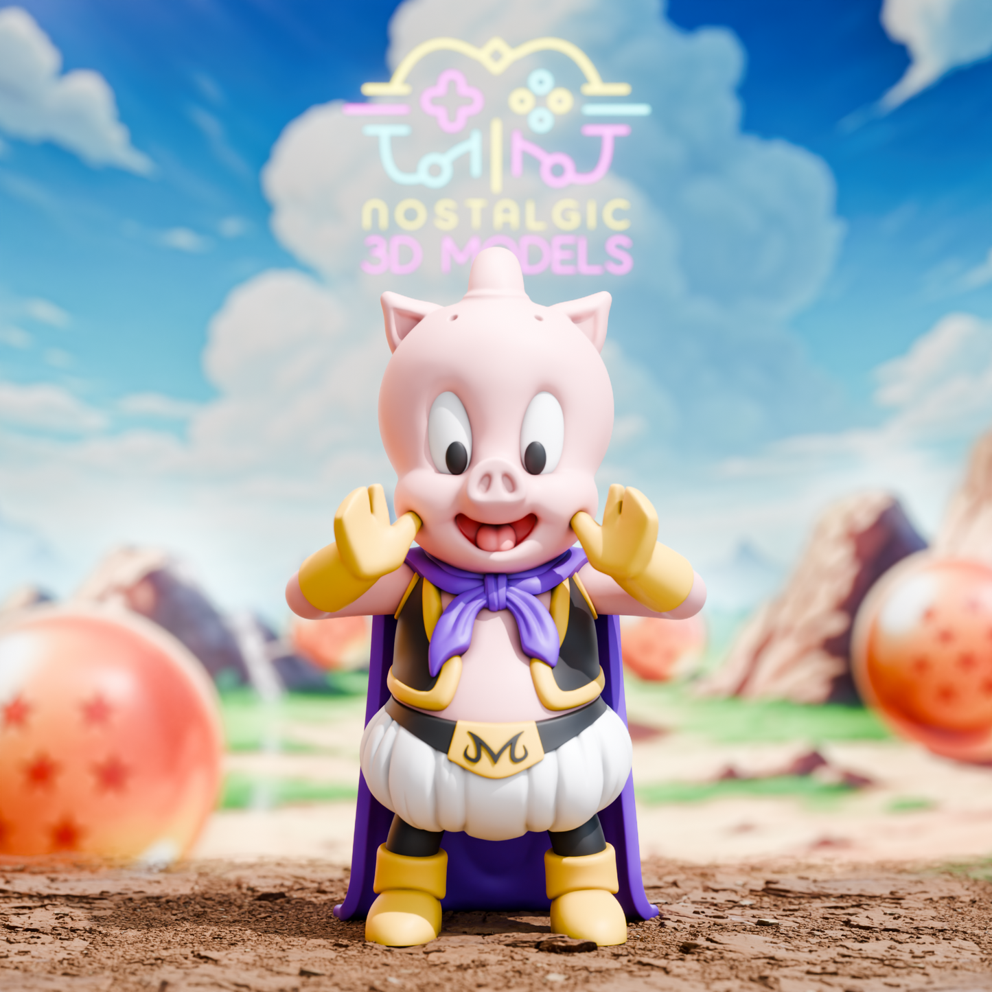 Looney Ball Z Crossover Resin Figures | DBZ x Looney Tunes Mashup | Nostalgic 3D Models | Fan Art Collectibles