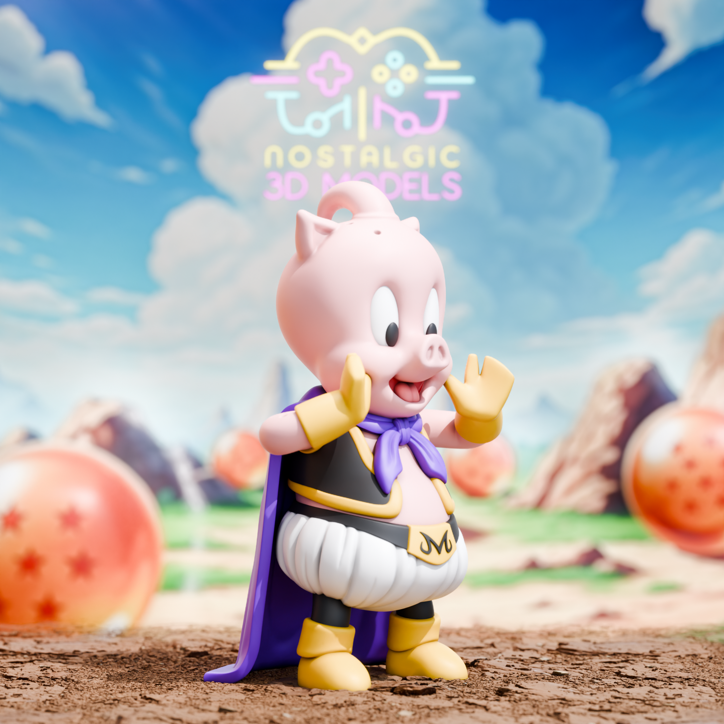 Looney Ball Z Crossover Resin Figures | DBZ x Looney Tunes Mashup | Nostalgic 3D Models | Fan Art Collectibles