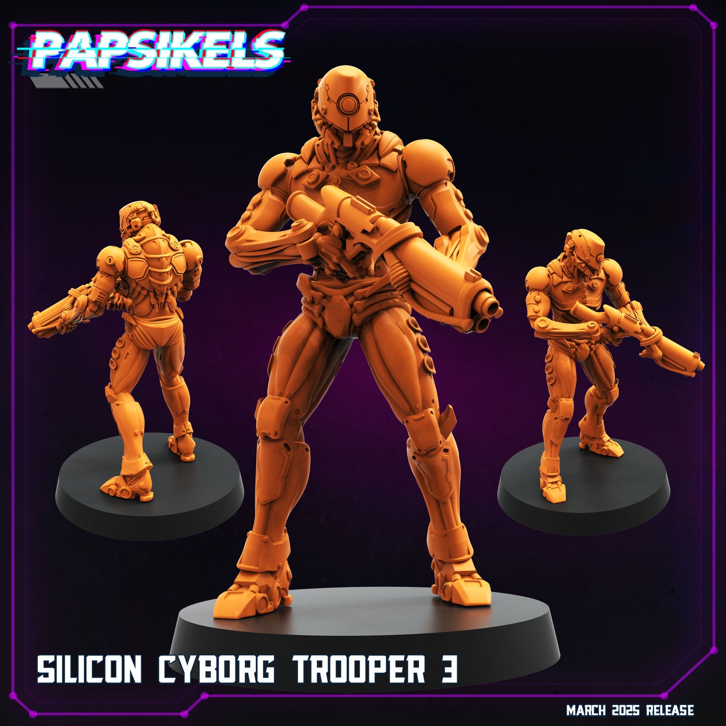 Cyberpunk, Silicon Cyborg Troopers - Blame Anime, Papsikels, 32mm Mini