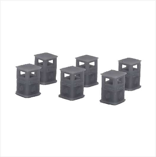 TT Scale | Ready to Paint | Civic Litter Bin - Style 2 (6 pack)