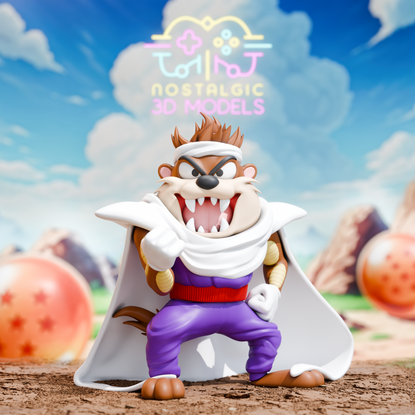 Looney Ball Z Crossover Resin Figures | DBZ x Looney Tunes Mashup | Nostalgic 3D Models | Fan Art Collectibles