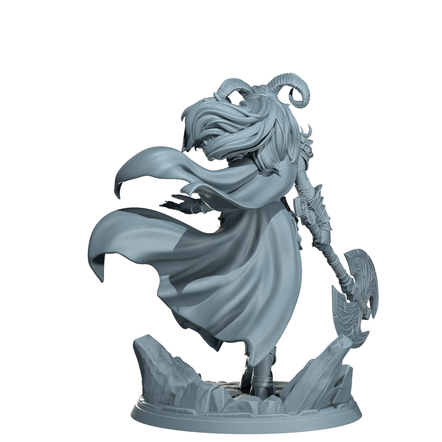 Kaela The Infernal Blade, Tiefling Warrior | Dungeons and Damsels | Cosmondo | 28mm, 32mm, 75mm | Dungeons & Dragons | TTRPG | RPG | Resin