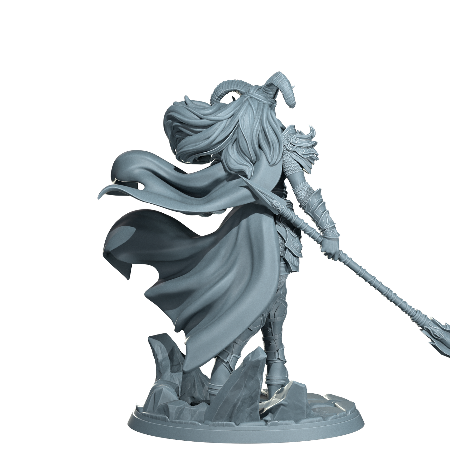 Kaela The Infernal Blade, Tiefling Warrior | Dungeons and Damsels | Cosmondo | 28mm, 32mm, 75mm | Dungeons & Dragons | TTRPG | RPG | Resin