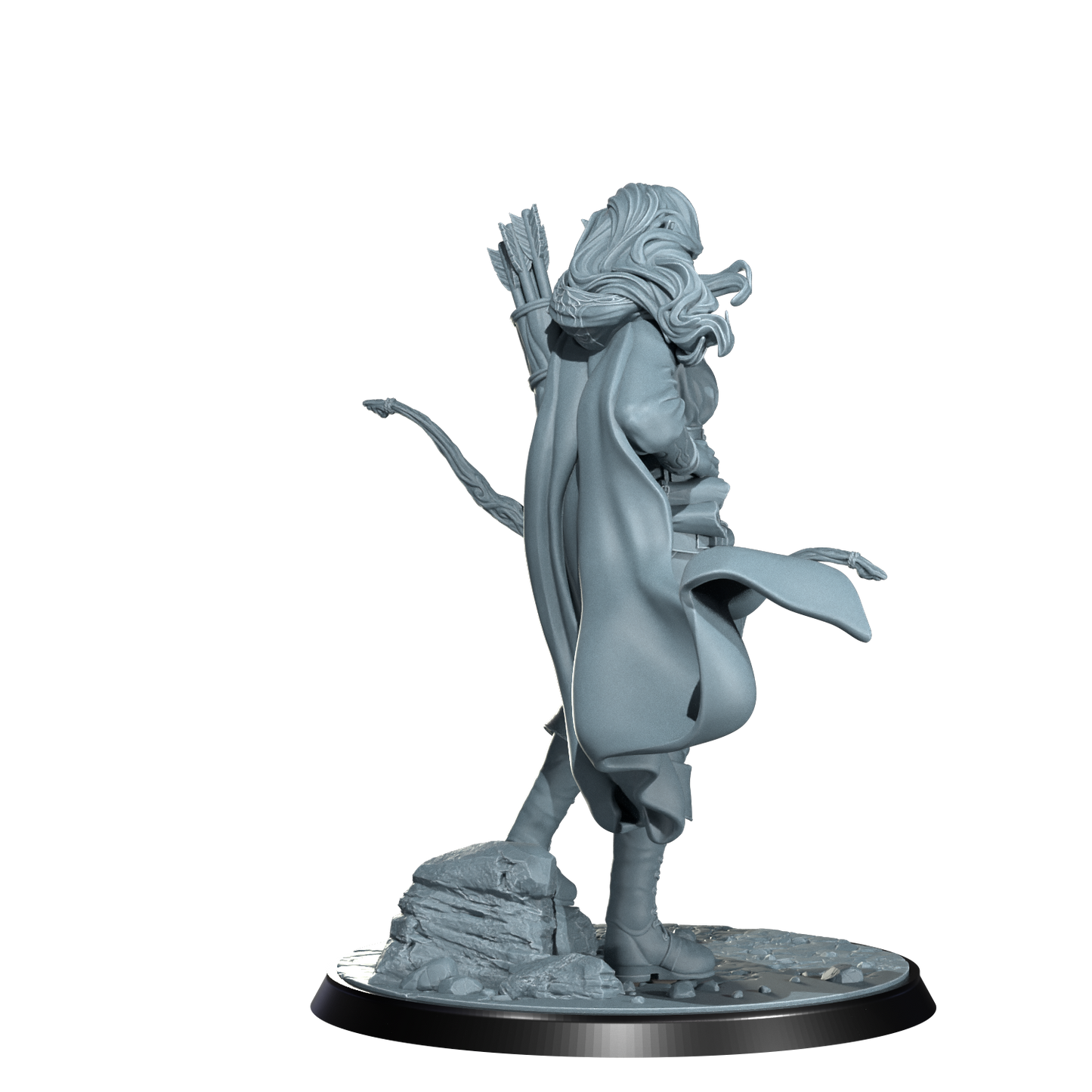 Arannis Windwhisper, Elven Ranger | Dungeons and Damsels | Cosmondo | 28mm, 32mm, 75mm | Dungeons & Dragons | TTRPG | RPG | Resin