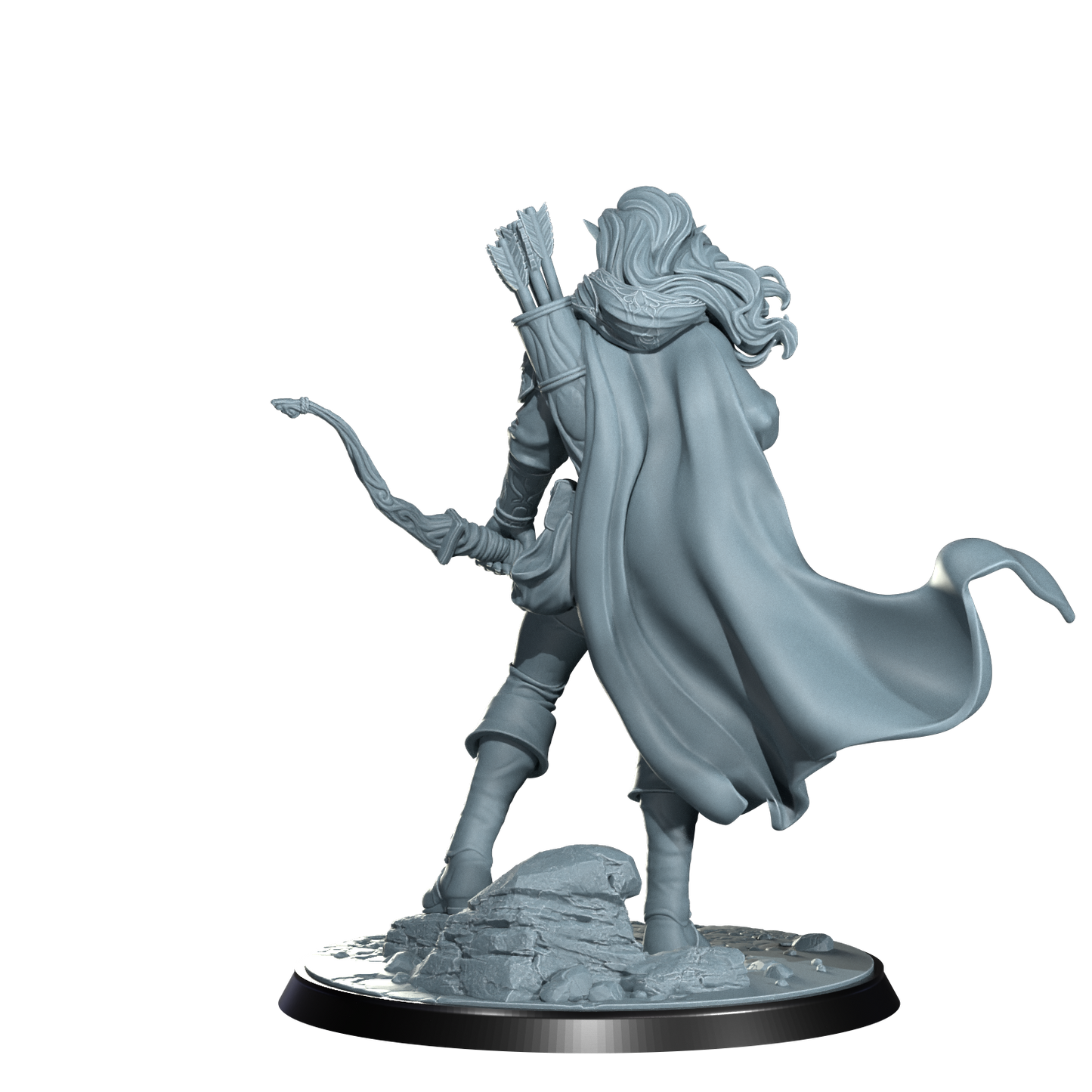 Arannis Windwhisper, Elven Ranger | Dungeons and Damsels | Cosmondo | 28mm, 32mm, 75mm | Dungeons & Dragons | TTRPG | RPG | Resin