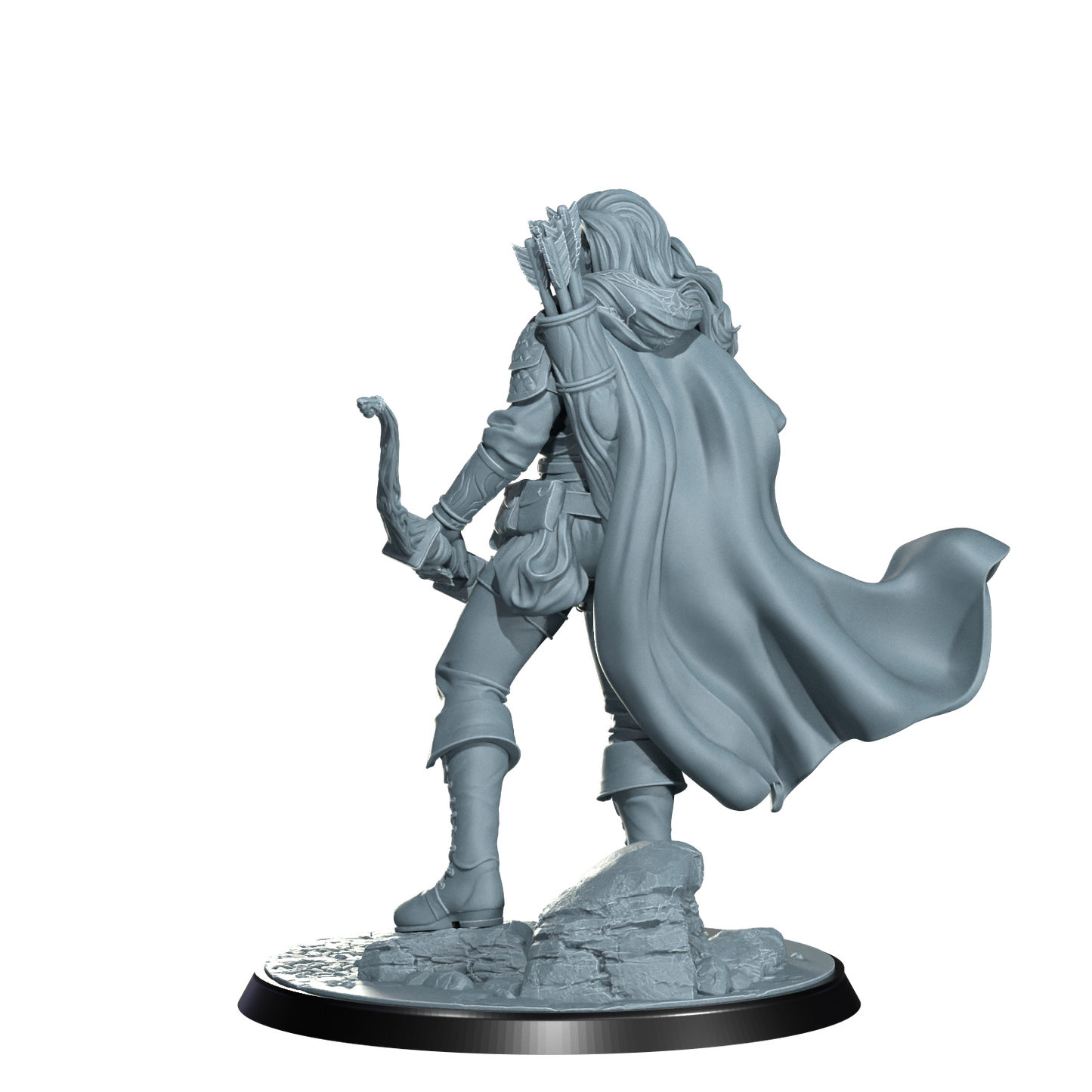 Arannis Windwhisper, Elven Ranger | Dungeons and Damsels | Cosmondo | 28mm, 32mm, 75mm | Dungeons & Dragons | TTRPG | RPG | Resin