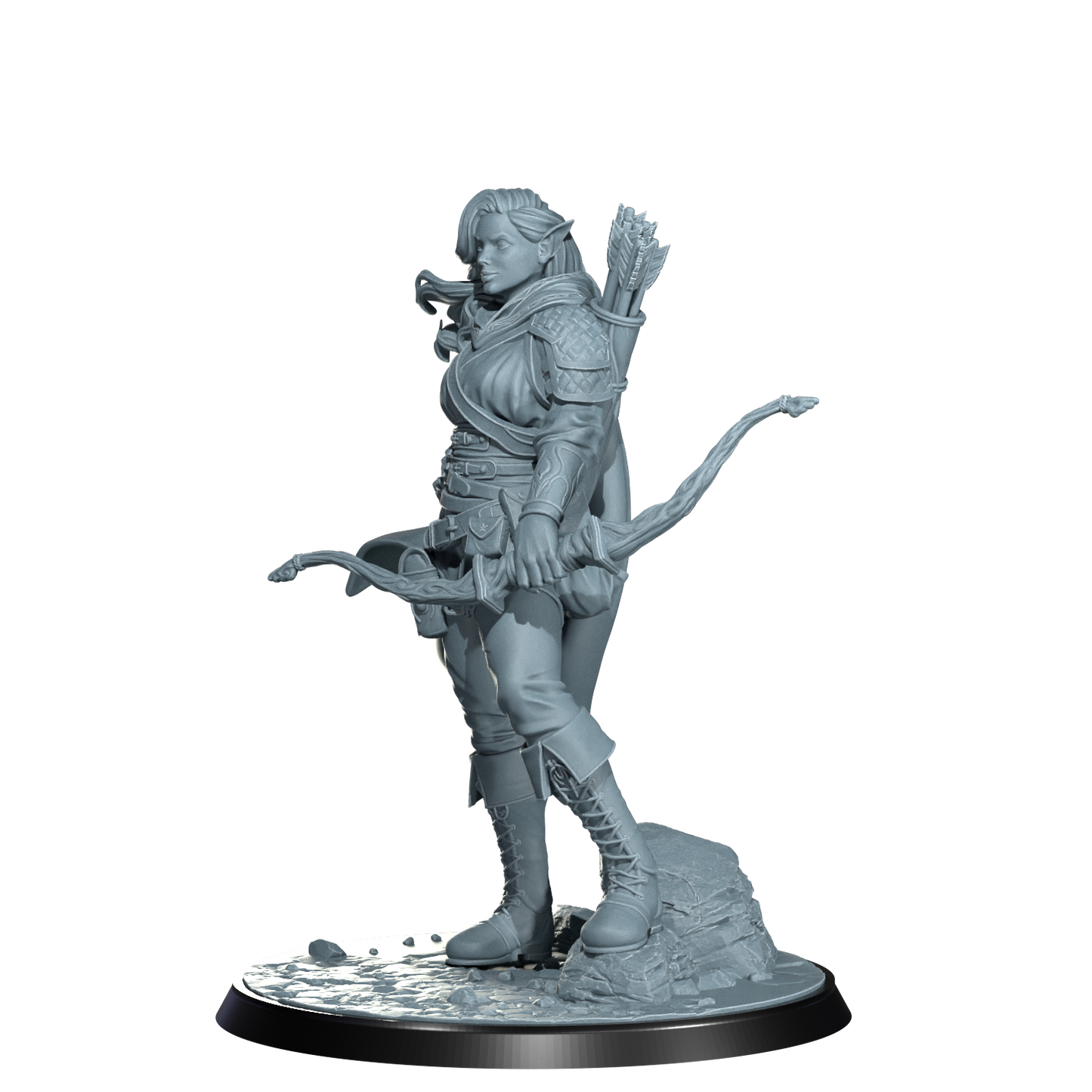 Arannis Windwhisper, Elven Ranger | Dungeons and Damsels | Cosmondo | 28mm, 32mm, 75mm | Dungeons & Dragons | TTRPG | RPG | Resin