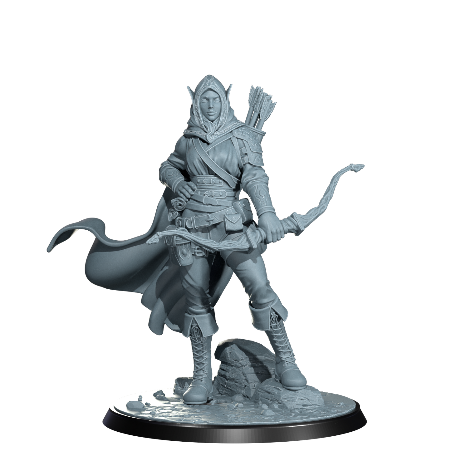 Arannis Windwhisper, Elven Ranger | Dungeons and Damsels | Cosmondo | 28mm, 32mm, 75mm | Dungeons & Dragons | TTRPG | RPG | Resin