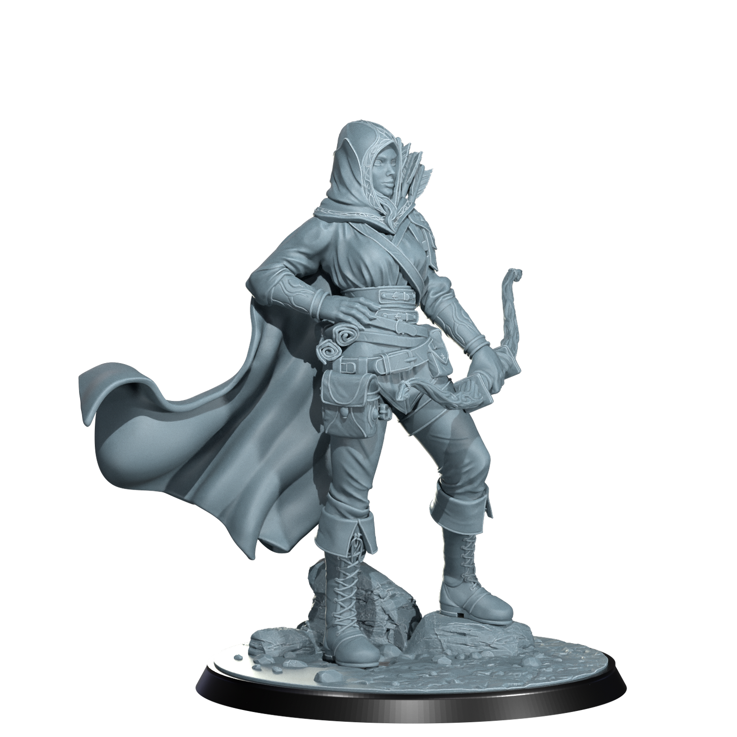 Arannis Windwhisper, Elven Ranger | Dungeons and Damsels | Cosmondo | 28mm, 32mm, 75mm | Dungeons & Dragons | TTRPG | RPG | Resin