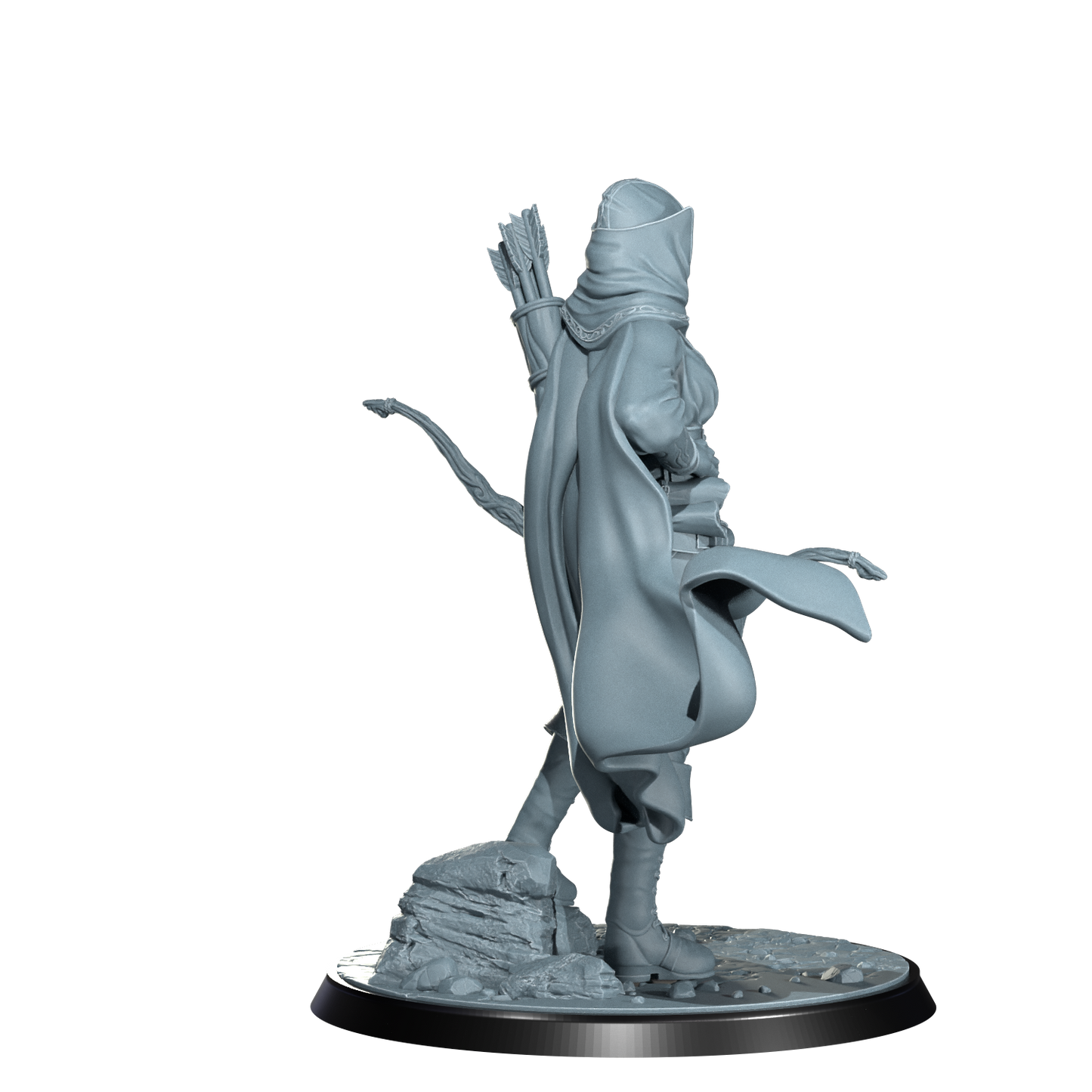 Arannis Windwhisper, Elven Ranger | Dungeons and Damsels | Cosmondo | 28mm, 32mm, 75mm | Dungeons & Dragons | TTRPG | RPG | Resin