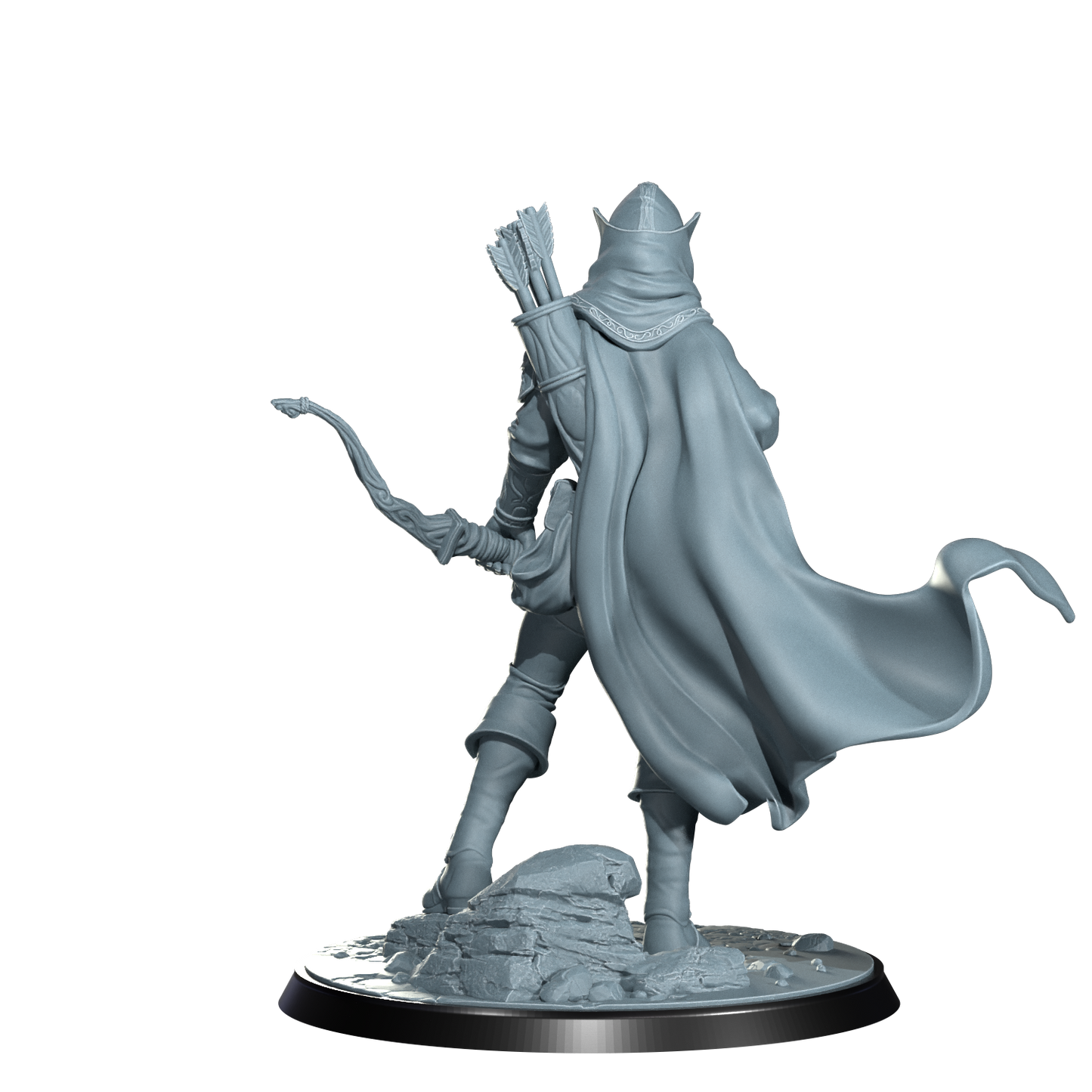 Arannis Windwhisper, Elven Ranger | Dungeons and Damsels | Cosmondo | 28mm, 32mm, 75mm | Dungeons & Dragons | TTRPG | RPG | Resin