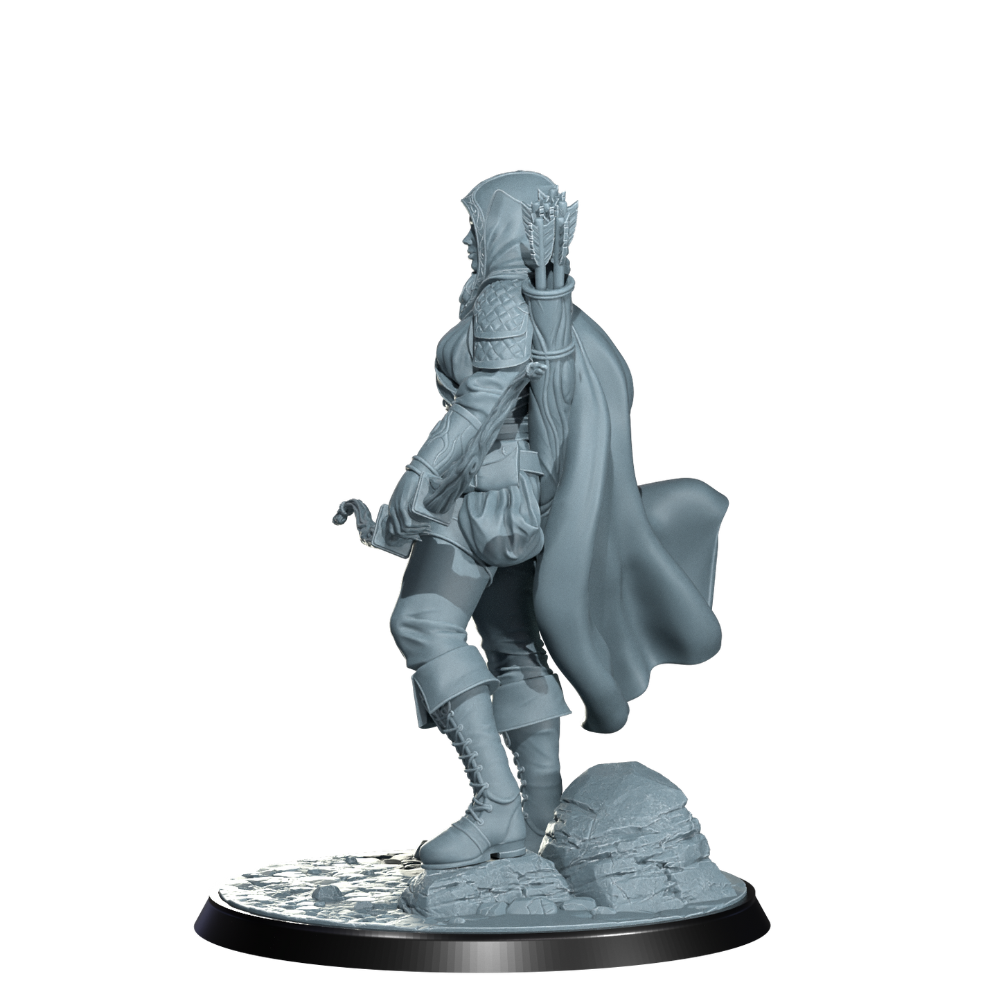 Arannis Windwhisper, Elven Ranger | Dungeons and Damsels | Cosmondo | 28mm, 32mm, 75mm | Dungeons & Dragons | TTRPG | RPG | Resin