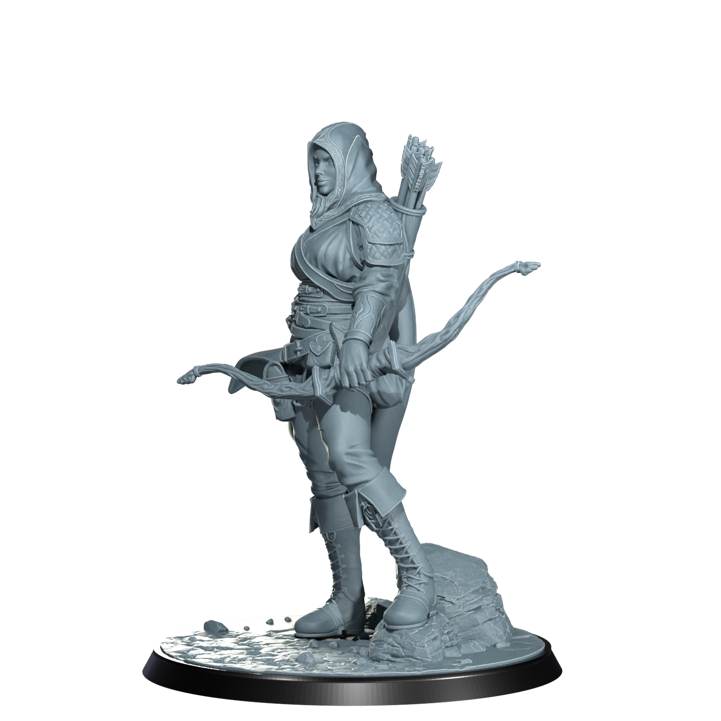 Arannis Windwhisper, Elven Ranger | Dungeons and Damsels | Cosmondo | 28mm, 32mm, 75mm | Dungeons & Dragons | TTRPG | RPG | Resin