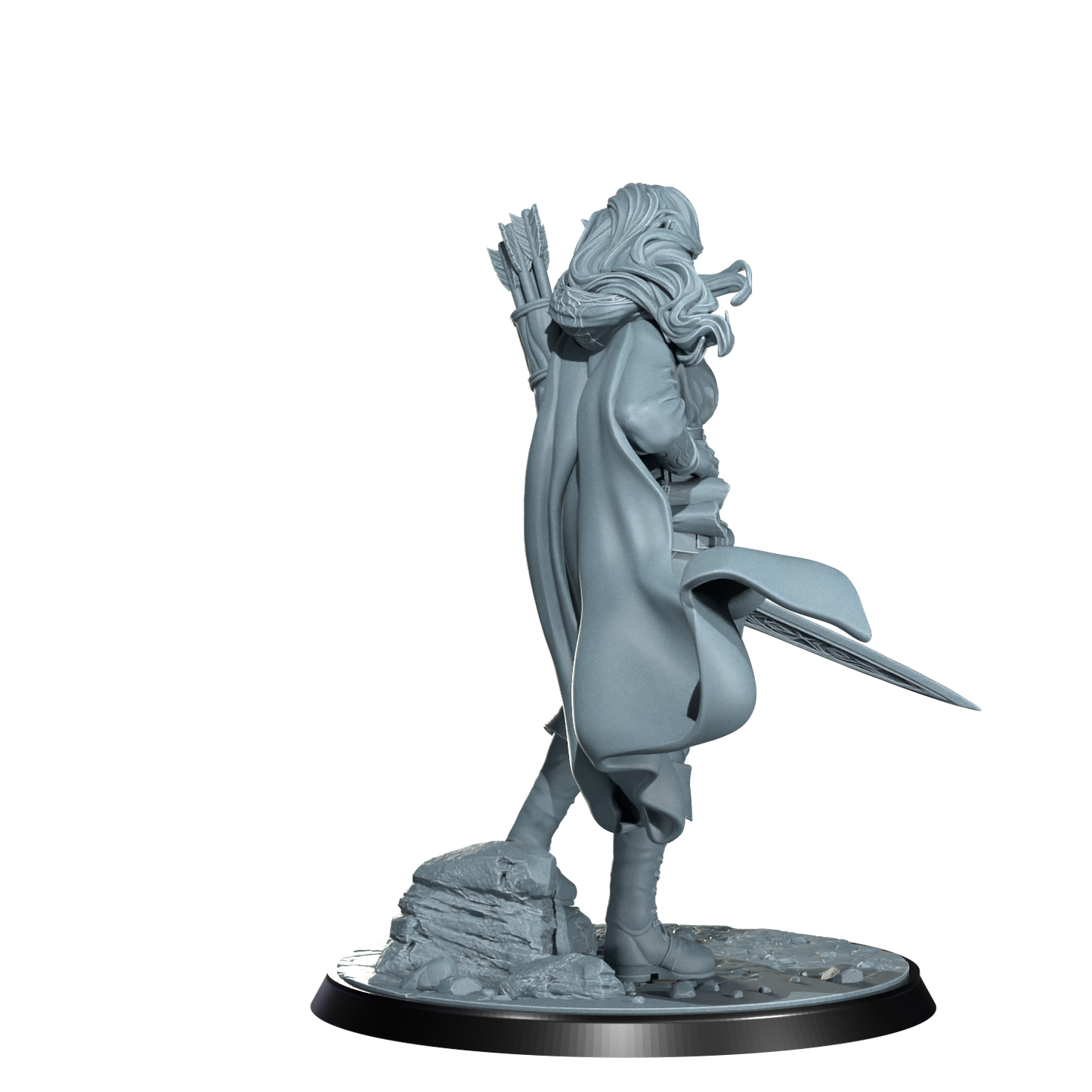 Arannis Windwhisper, Elven Ranger | Dungeons and Damsels | Cosmondo | 28mm, 32mm, 75mm | Dungeons & Dragons | TTRPG | RPG | Resin