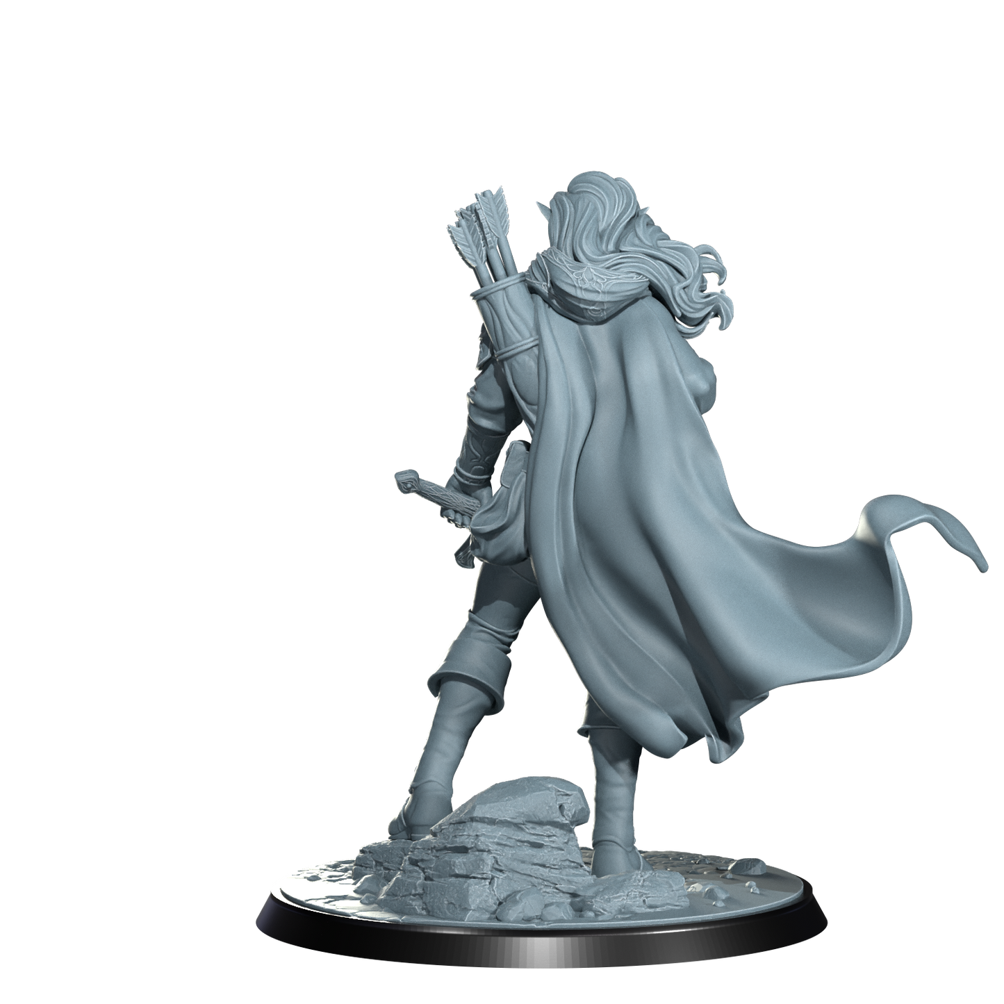 Arannis Windwhisper, Elven Ranger | Dungeons and Damsels | Cosmondo | 28mm, 32mm, 75mm | Dungeons & Dragons | TTRPG | RPG | Resin