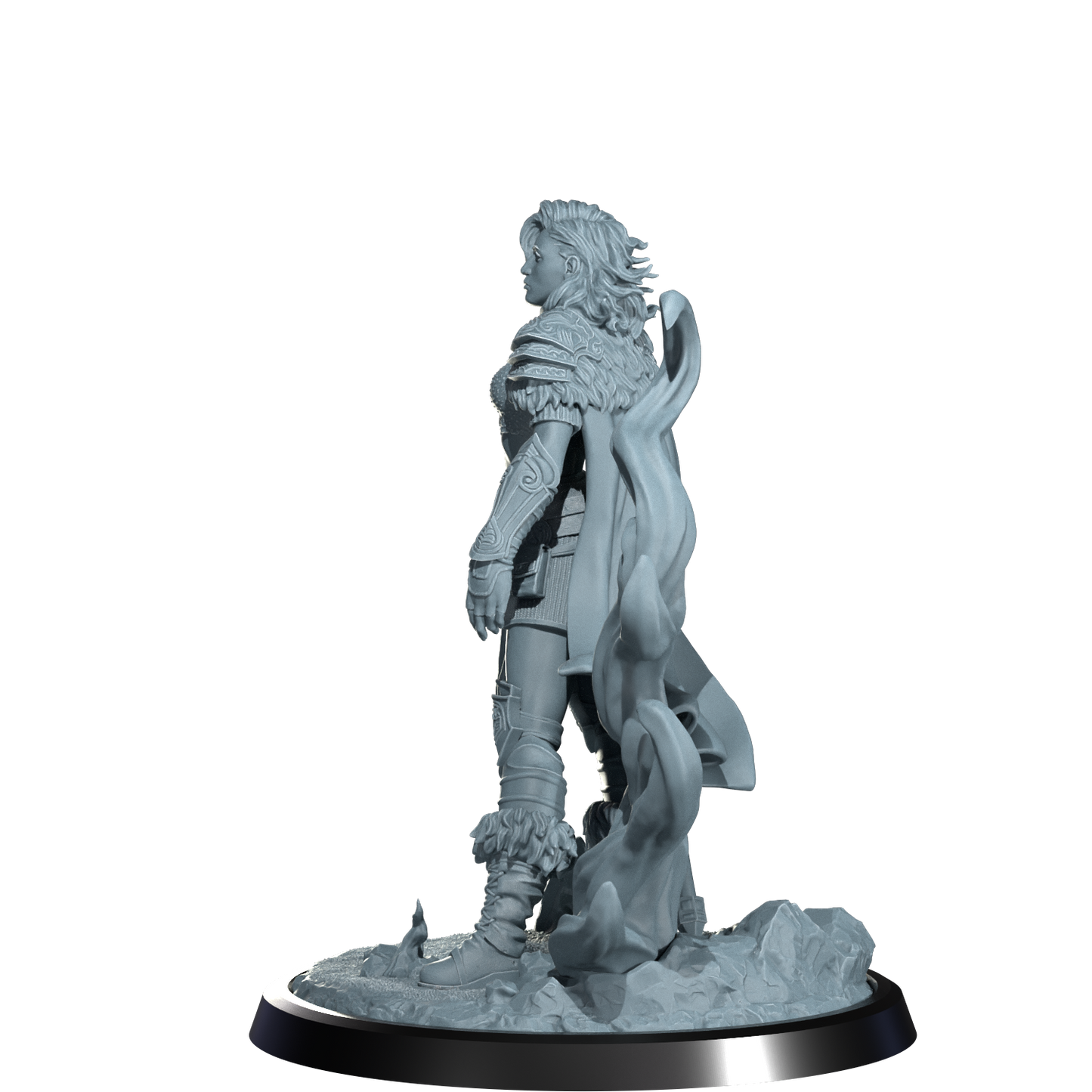 Ignara Flameborn, Fire Genasi Barbarian | Dungeons and Damsels | Cosmondo | 28mm, 32mm, 75mm | Dungeons & Dragons | TTRPG | RPG | Resin