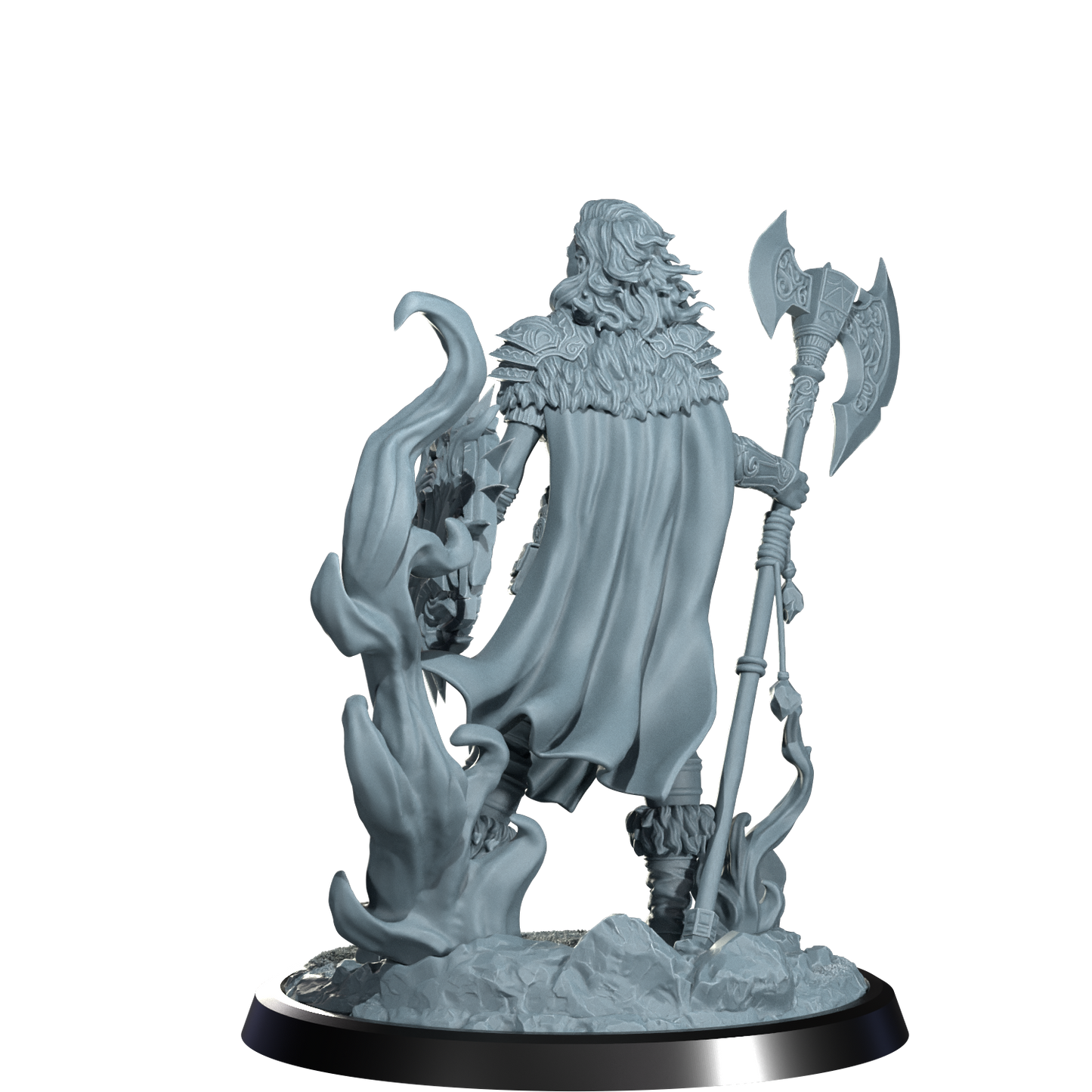 Ignara Flameborn, Fire Genasi Barbarian | Dungeons and Damsels | Cosmondo | 28mm, 32mm, 75mm | Dungeons & Dragons | TTRPG | RPG | Resin