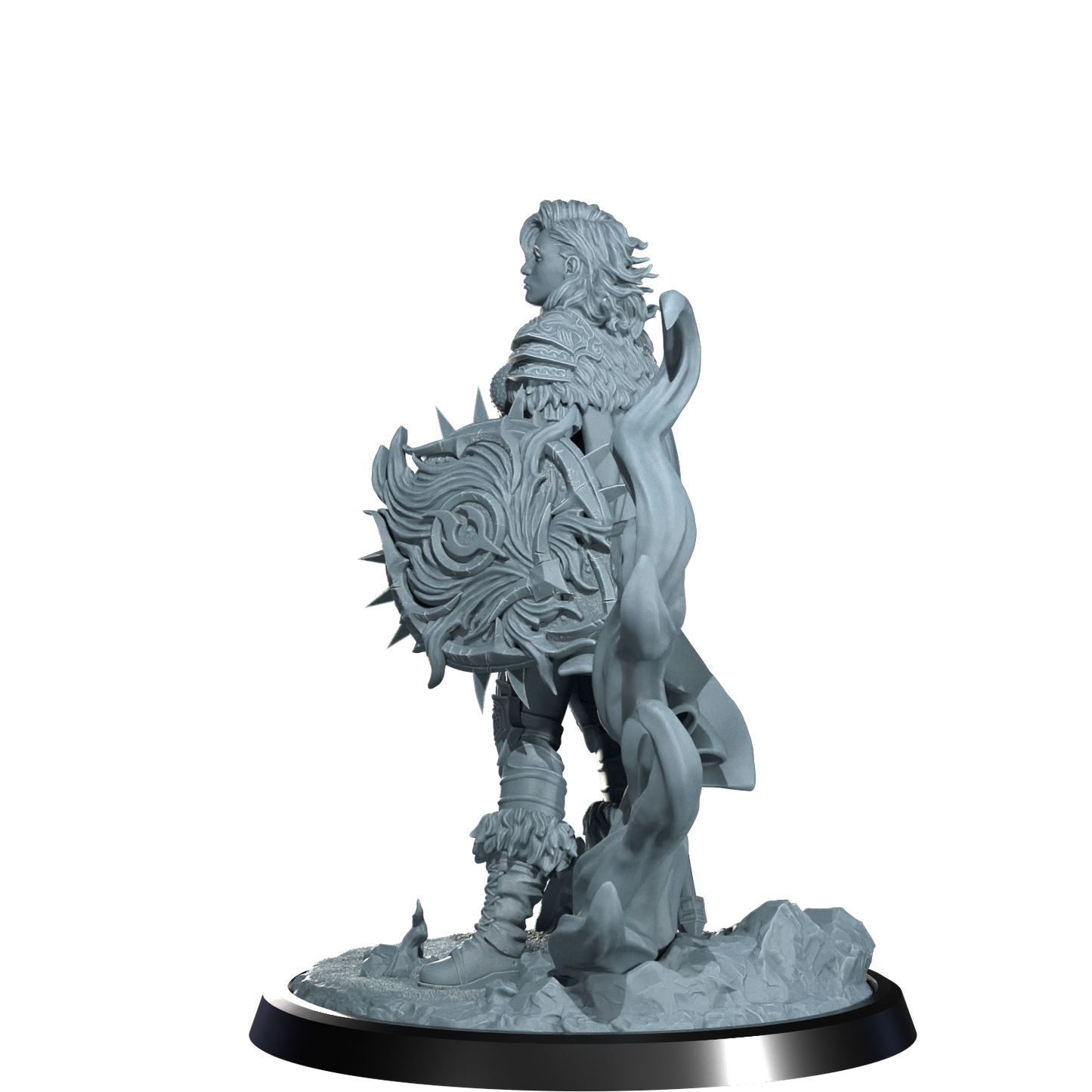 Ignara Flameborn, Fire Genasi Barbarian | Dungeons and Damsels | Cosmondo | 28mm, 32mm, 75mm | Dungeons & Dragons | TTRPG | RPG | Resin