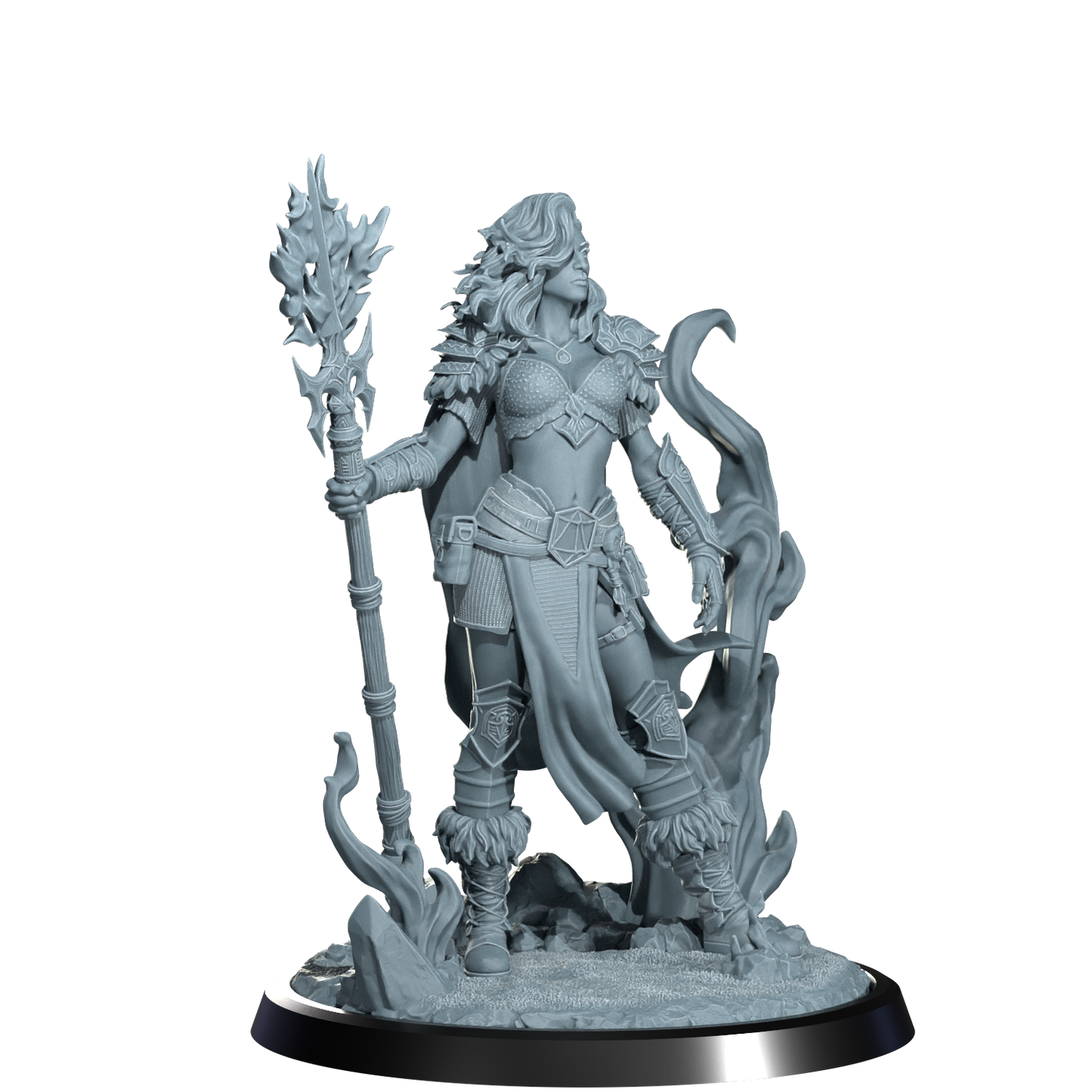 Ignara Flameborn, Fire Genasi Barbarian | Dungeons and Damsels | Cosmondo | 28mm, 32mm, 75mm | Dungeons & Dragons | TTRPG | RPG | Resin