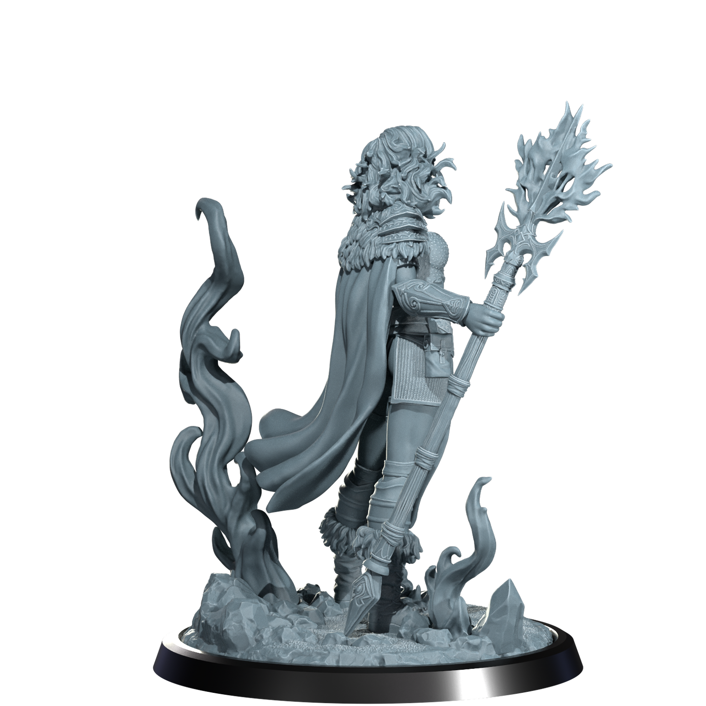 Ignara Flameborn, Fire Genasi Barbarian | Dungeons and Damsels | Cosmondo | 28mm, 32mm, 75mm | Dungeons & Dragons | TTRPG | RPG | Resin