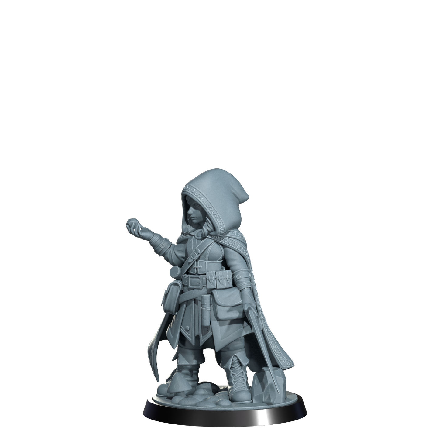 Ryn the Ghostwalker, Halfing Rogue | Dungeons and Damsels | Cosmondo | 28mm, 32mm, 75mm | Dungeons & Dragons | TTRPG | RPG | Resin