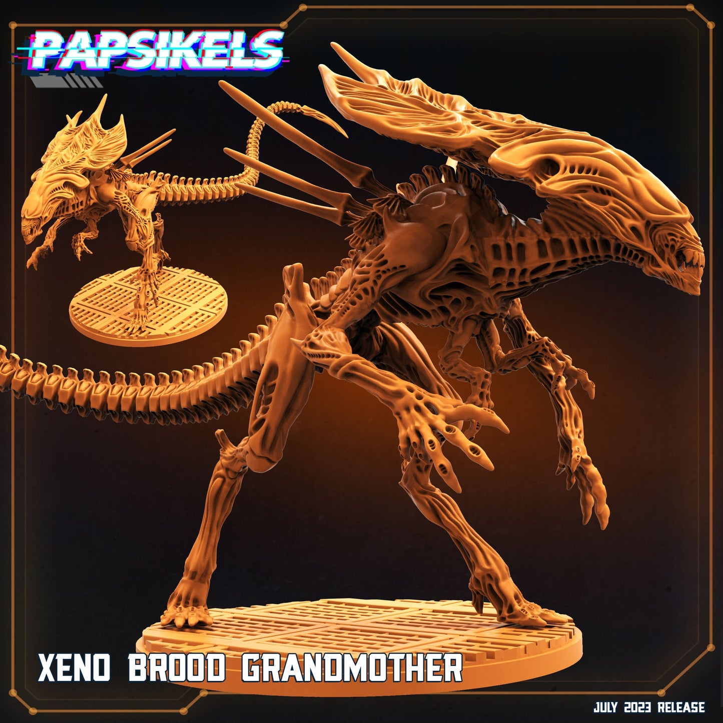 Xenowars Xeno Brood Grandmother Resin Miniature - Papsikels Alien Queen Figure for TTRPG and RPG Games