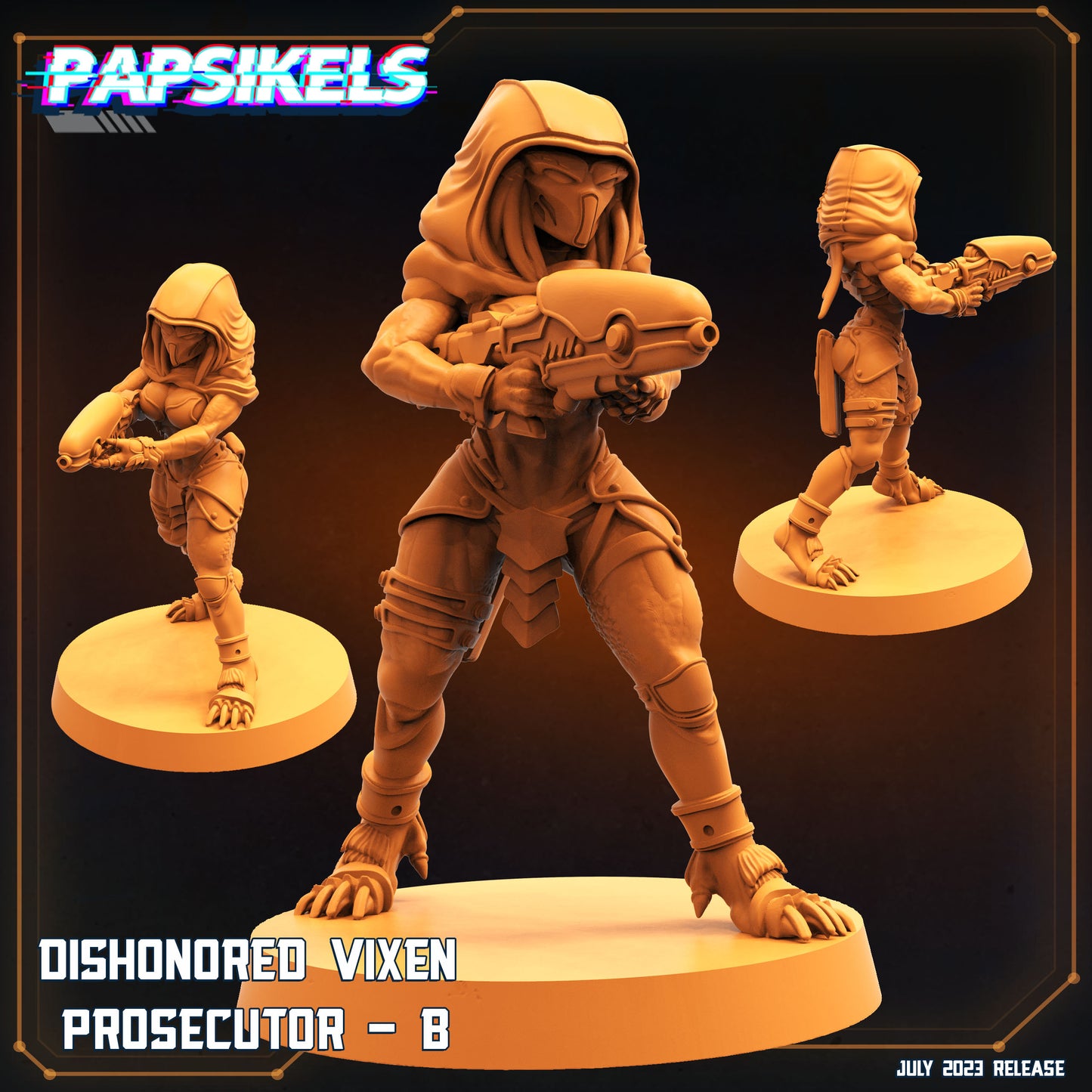 Xenowars Dishonored Vixen Persecutor Squad Miniatures Set 1 - Papsikels TTRPG Resin Print Models
