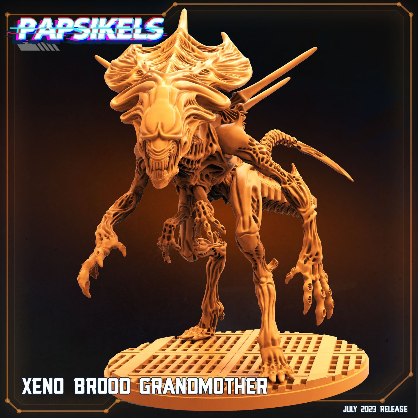 Xenowars Xeno Brood Grandmother Resin Miniature - Papsikels Alien Queen Figure for TTRPG and RPG Games