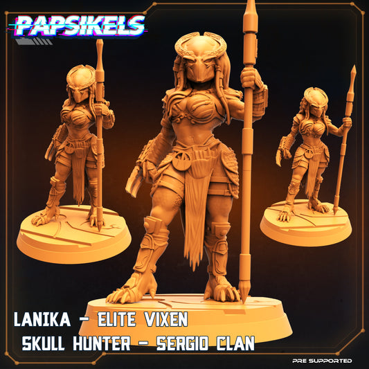Lanika Elite Vixen: Skull Hunter Miniature - 32mm Resin Tabletop Figure for RPG Games