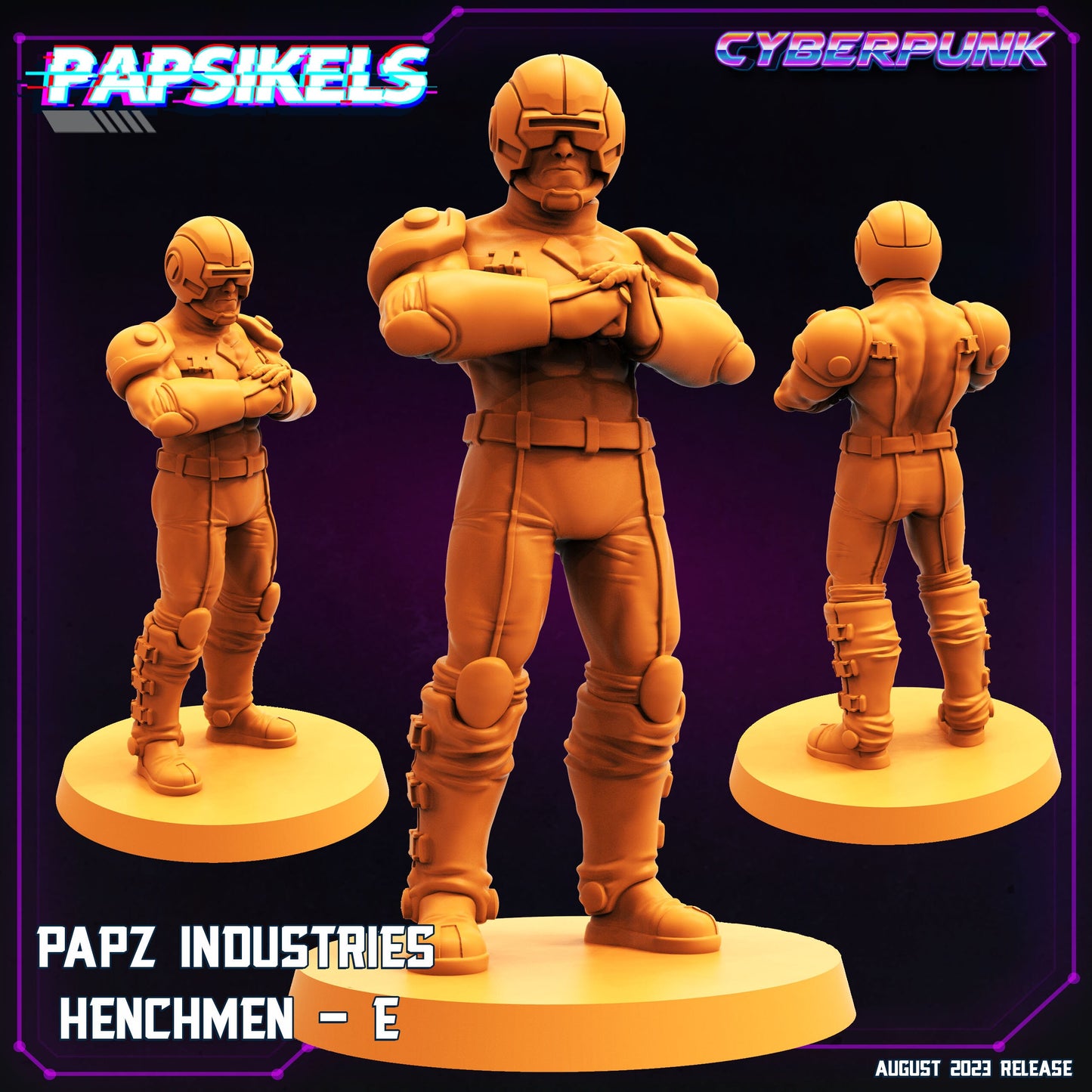 Cyberpunk Henchmen Miniature 32mm - Guyver-Inspired Sci-Fi Figurine for RPG and Tabletop Gaming