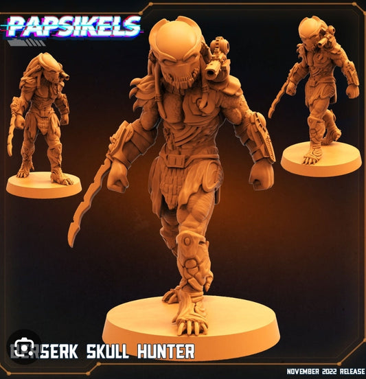 Berserk Skull Hunter Miniature - 32mm Resin Figurine for Tabletop RPG and Wargaming