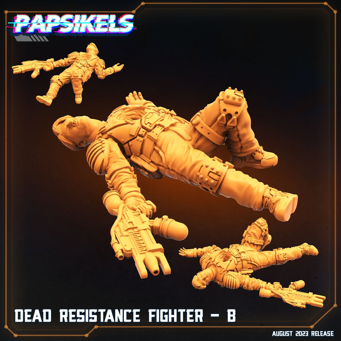 Xenowars Genesis: Dead Resistance Fighters - Sci-Fi Resin Miniature for Tabletop RPG (32mm)