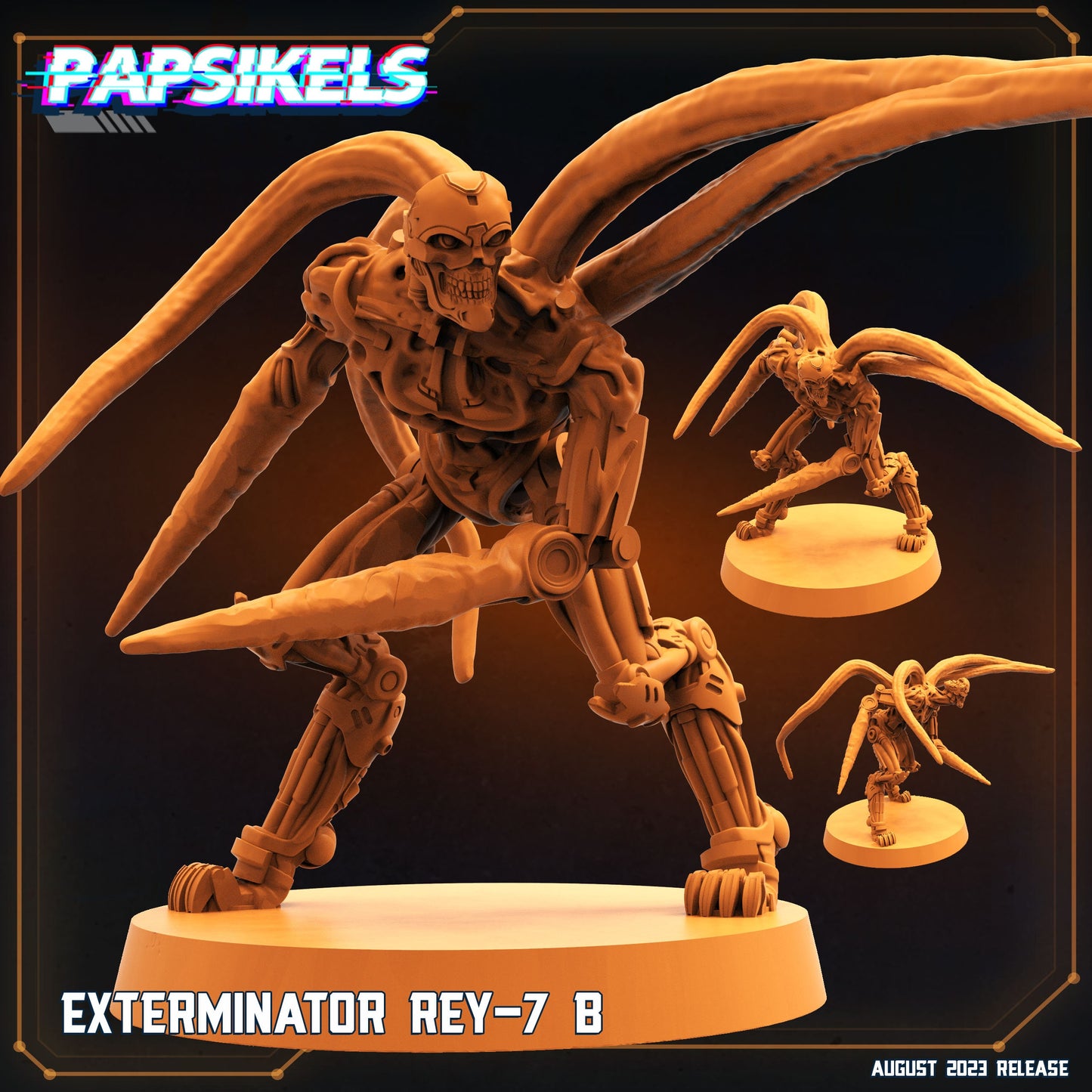 Xenowars Genesis: Exterminator Rey-7 Squad - 32mm Sci-Fi Resin Miniature for Tabletop RPG & Wargaming