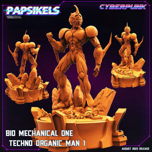 Cyberpunk, Bio Mechanical One Techno Organic Man 1 Guyver Miniature 32mm Figure - Papsikels RPG Gaming Model