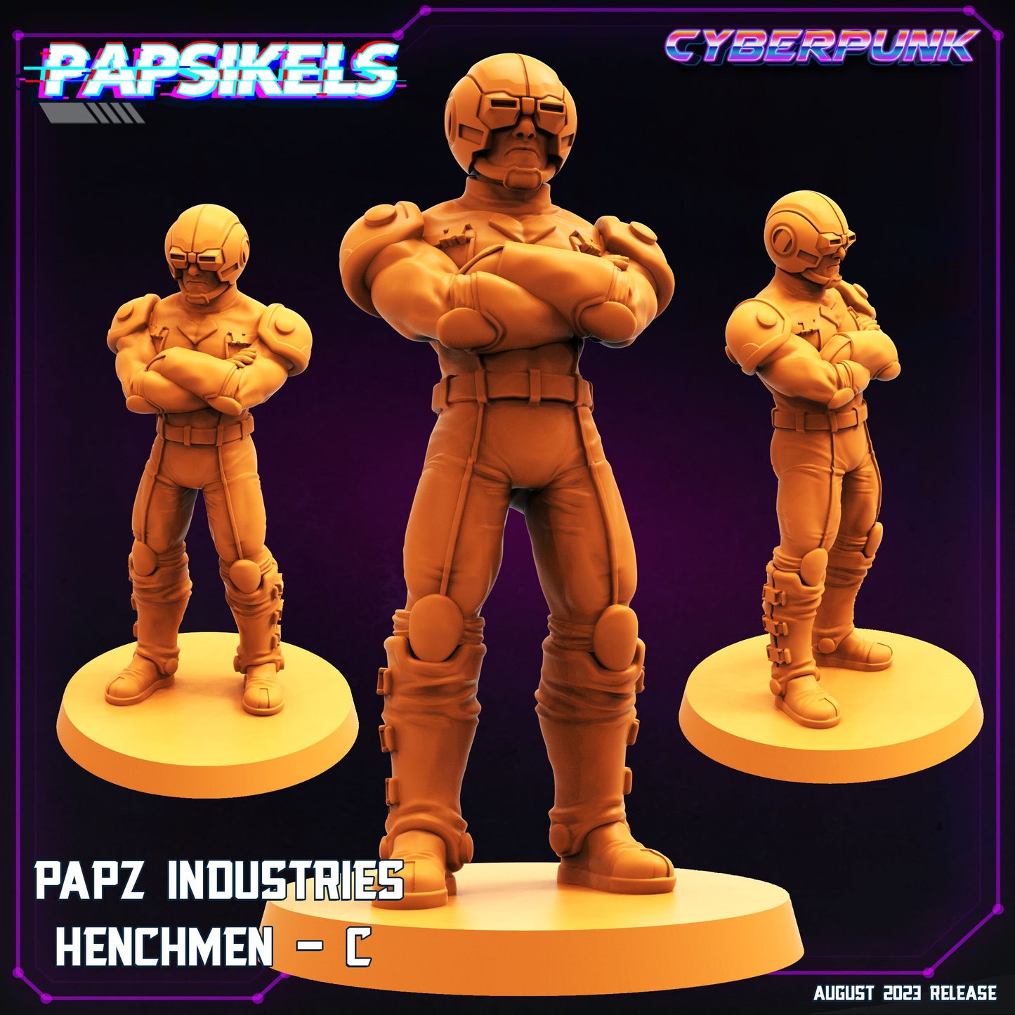 Cyberpunk Henchmen Miniature 32mm - Guyver-Inspired Sci-Fi Figurine for RPG and Tabletop Gaming
