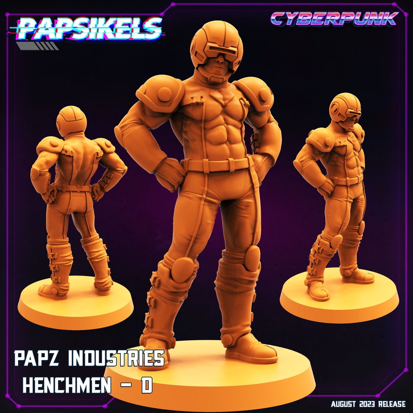 Cyberpunk Henchmen Miniature 32mm - Guyver-Inspired Sci-Fi Figurine for RPG and Tabletop Gaming