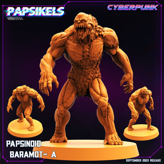 Cyberpunk Papsinoid Baramot Guyver 32mm Miniature for RPG, TTRPG, Anime & Manga Enthusiasts