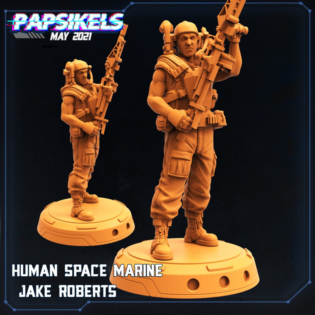 Alien vs Human Fire Team Alkasid: 32mm Papsikels Miniatures for Sci-Fi RPG & Tabletop Gaming