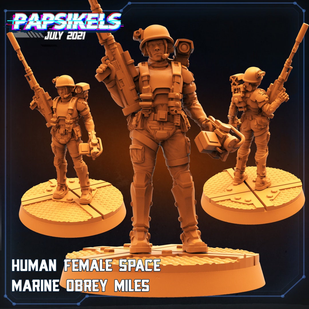 Alien vs Human Fire Team Alkasid: 32mm Papsikels Miniatures for Sci-Fi RPG & Tabletop Gaming