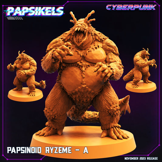 Cyberpunk Papsinoid Ryzeme (Guyver) 32mm Miniature for Tabletop RPG, Anime-Inspired Sci-Fi Gaming