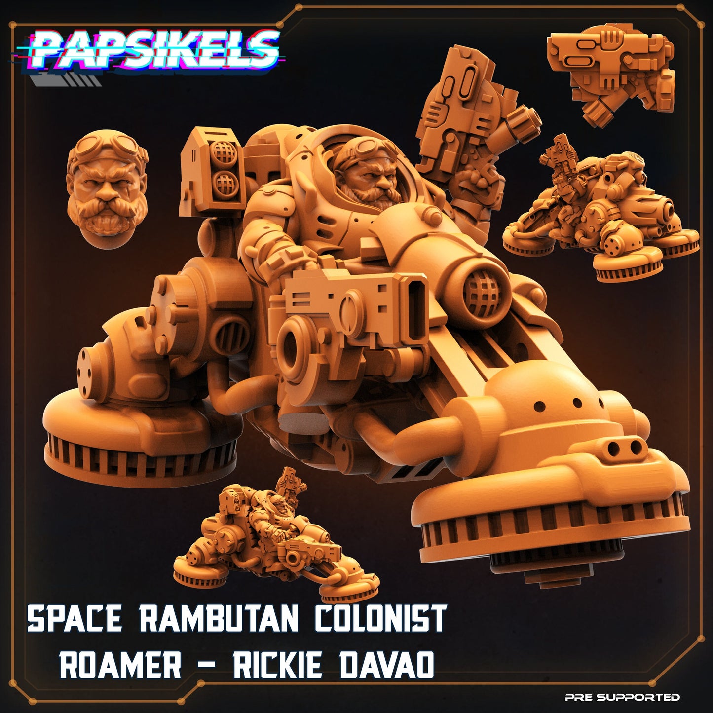 Space Rambutans: 32mm Mini Figures for Sci-Fi RPG, Alien vs Human Skull Hunters, Colonial Marines