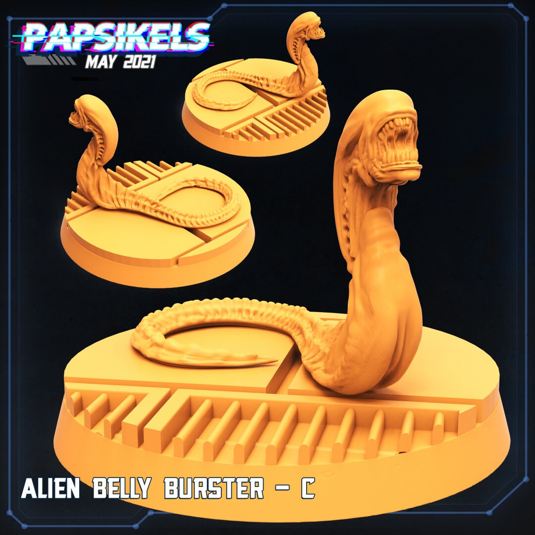 Aliens vs Humans: 32mm Belly Burster Chestburster Model Set - 4 Miniatures for RPG & Tabletop Gaming