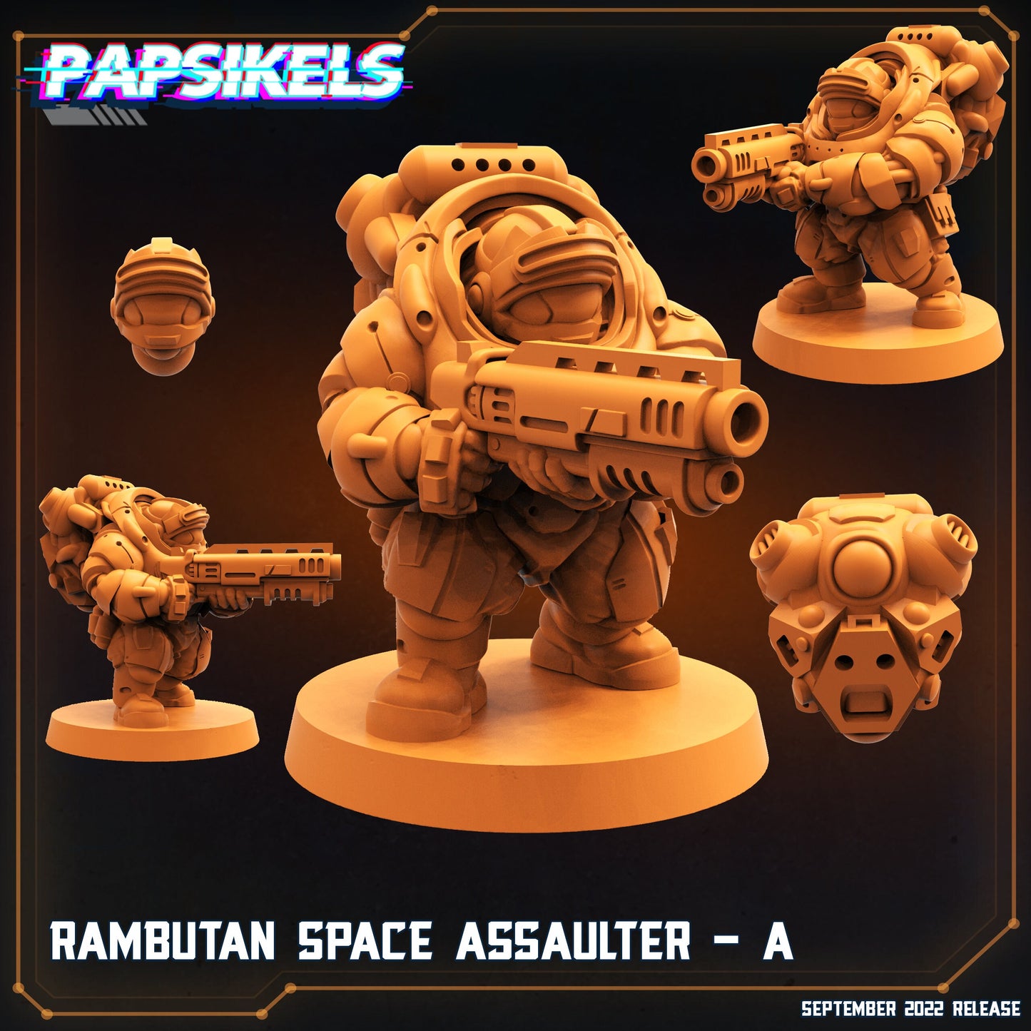 Space Rambutans: 32mm Mini Figures for Sci-Fi RPG, Alien vs Human Skull Hunters, Colonial Marines